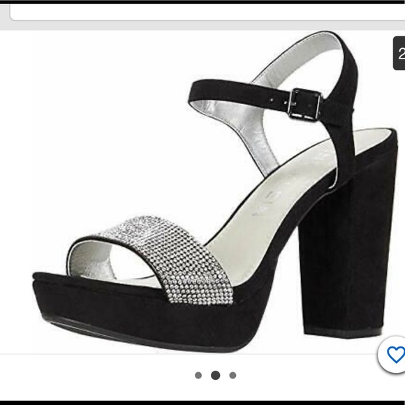 ANNE KLEIN Akleo Faux Crystal plataforma Black 6.5 - Picture 2 of 5